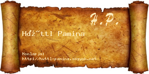 Hüttl Pamina névjegykártya
